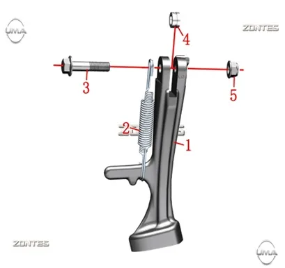 ZONTES ZT125T-M YAN SEHPA YAYI