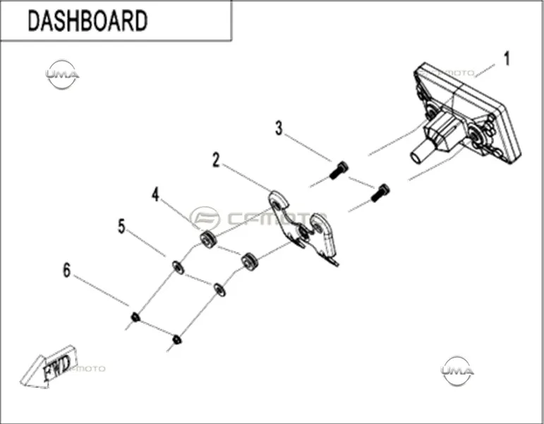 CFMOTO CF 250NK (CF250-BH) E5+ GOSTERGE PANELI BAGLANTI BRAKETI