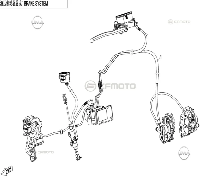 CFMOTO 650NK e5 FREN SISTEMI KOMPLE (ABS) (2022)