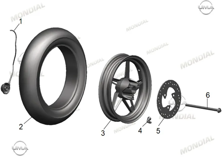 MONDIAL SKUTY 125 TEKER MONTAJ AKSAMION (M12X235)
