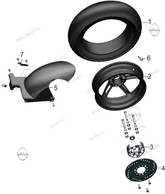 MONDIAL SKUTY 125 ARKA DISK BAGLANTI BRAKETI