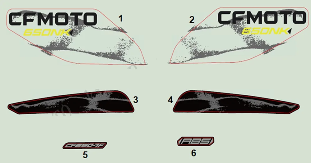 CFMOTO 650NK e5 ETIKET (ON PANEL SAG) (2022) (GRI)