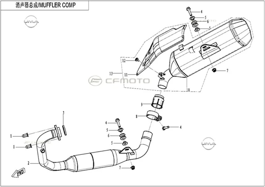 CFMOTO CF 250NK (CF250-BH) E5+ EGZOZ KOMPLE