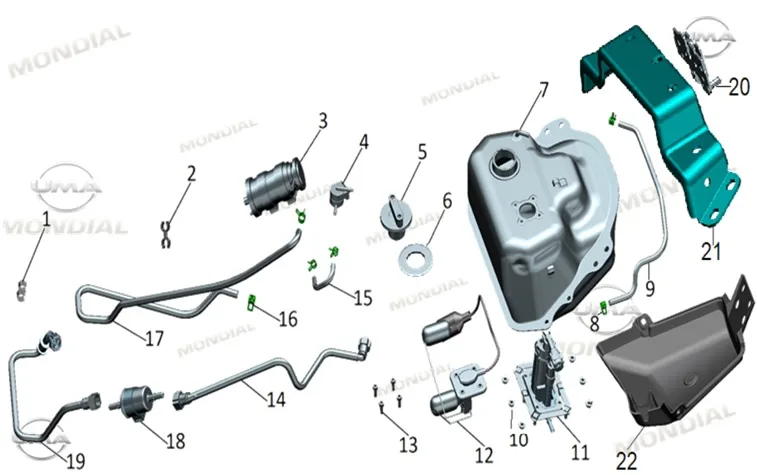 MONDIAL SKUTY 125 BENZIN DEPOSU