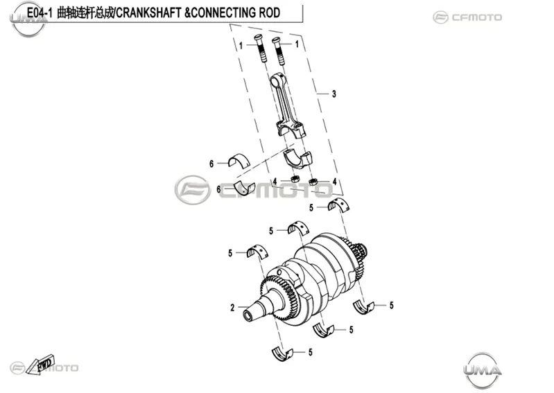 CFMOTO CF NK 400 KRANK KOLU 41.009~41.016