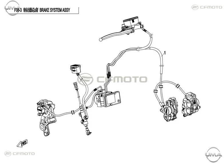CFMOTO CF NK 400 FREN SISTEMI KOMPLE