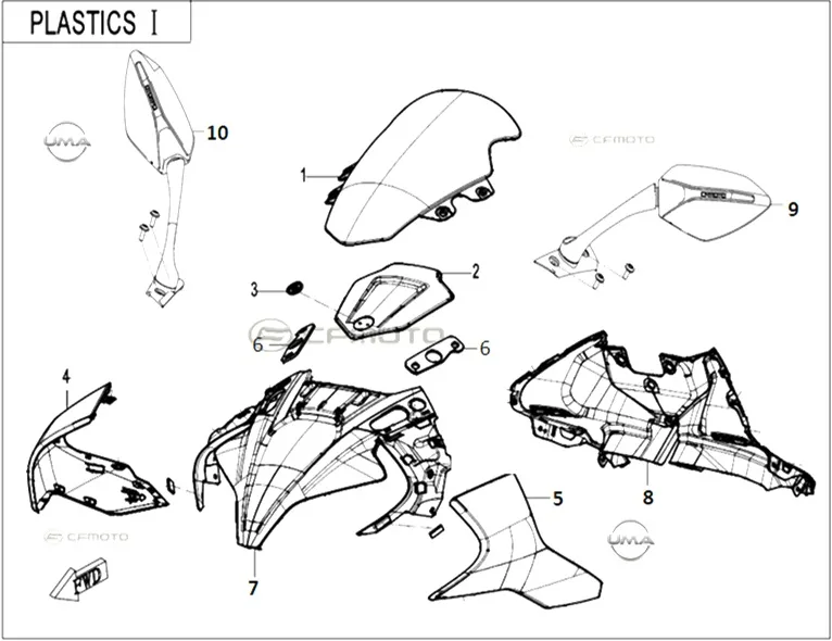CFMOTO CF250SR (CF250-6CH) E5+ SAG AYNA