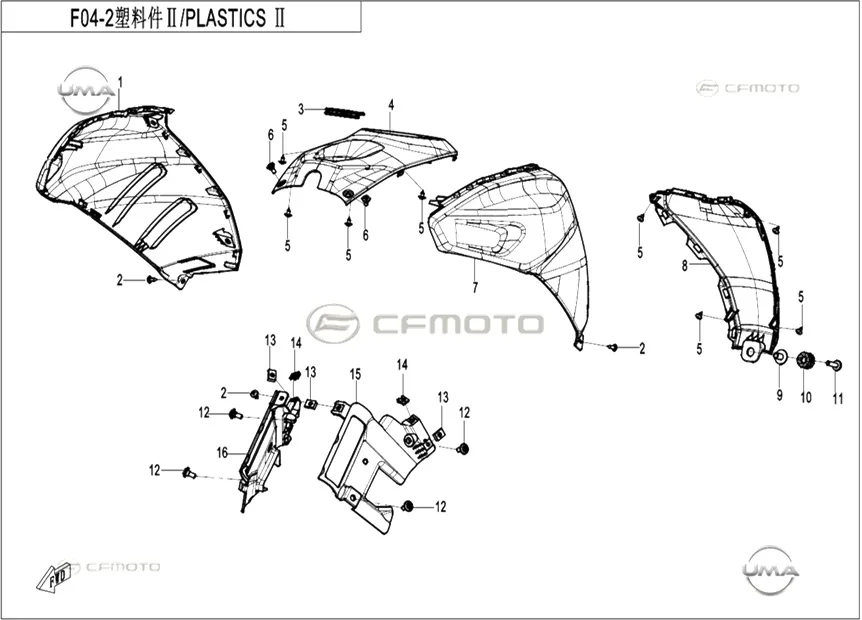 CFMOTO CF250SR (CF250-6CH) E5+ KONTAK PLASTIGI