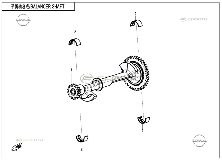 CFMOTO CF675SR-R(CF650-10H) DENGE MILI KOMPLE (A)