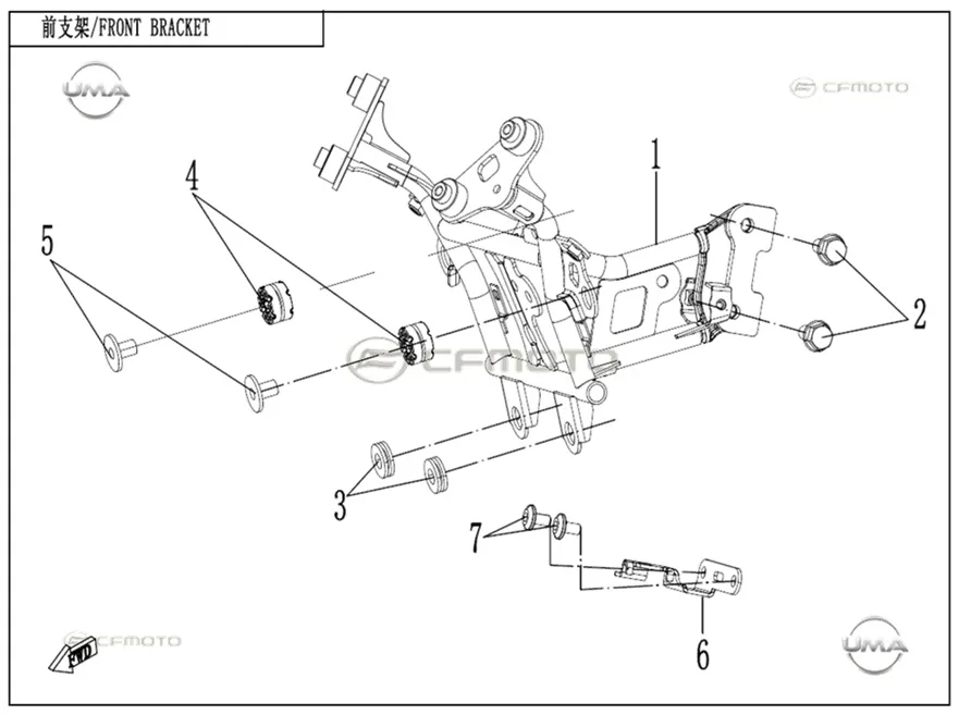 CFMOTO CF675SR-R(CF650-10H) KORNA BAGLANTI BRAKETI