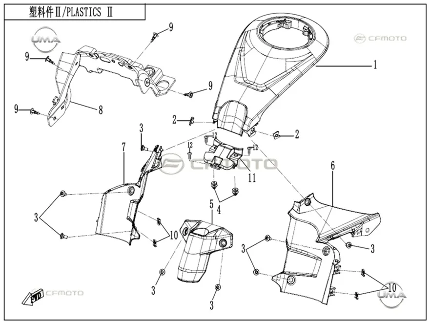 CFMOTO CF675SR-R(CF650-10H) BENZIN DEPO KARENAJ BRAKETI