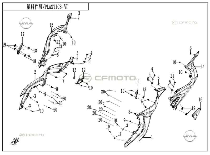 CFMOTO CF675SR-R(CF650-10H) BENZIN DEPOSU SAG ON KARENAJ (GUMUS)