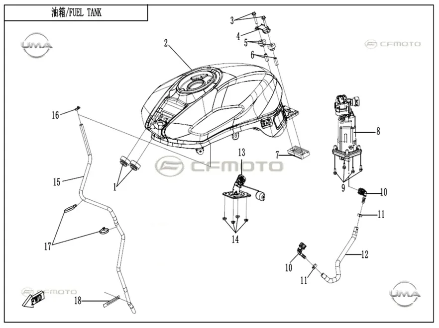 CFMOTO CF675SR-R(CF650-10H) BENZIN POMPASI
