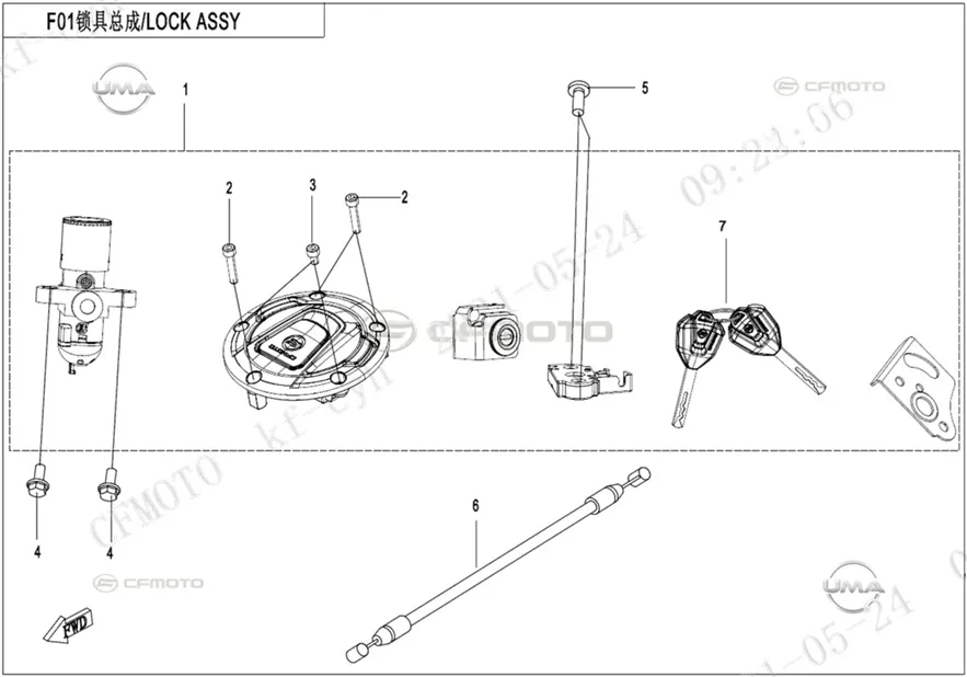 CFMOTO 800MT SPORT (CF800-5) E5 KILIT SETI