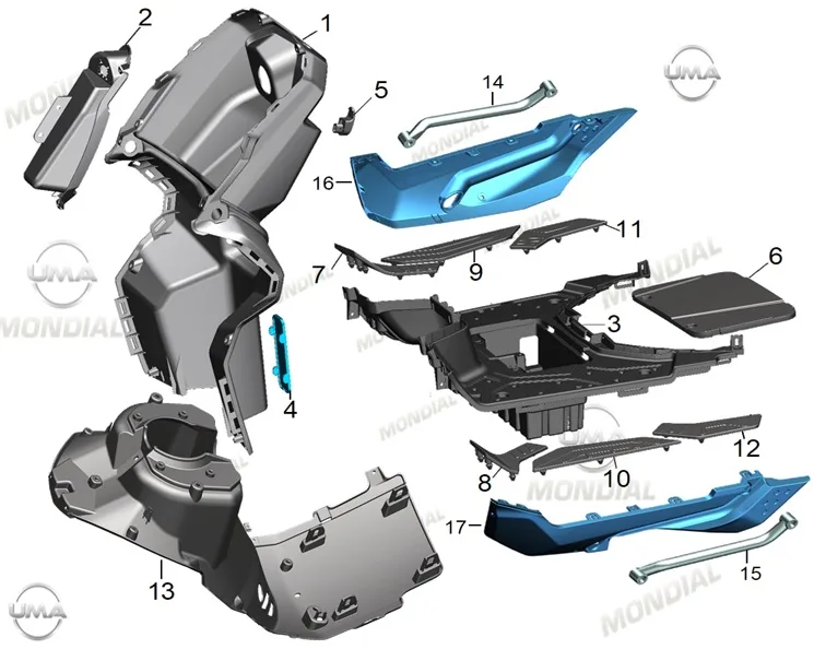 MONDIAL SKUTY 125 KORUMA DEMIRI YAN SAG (MAT SIYAH)