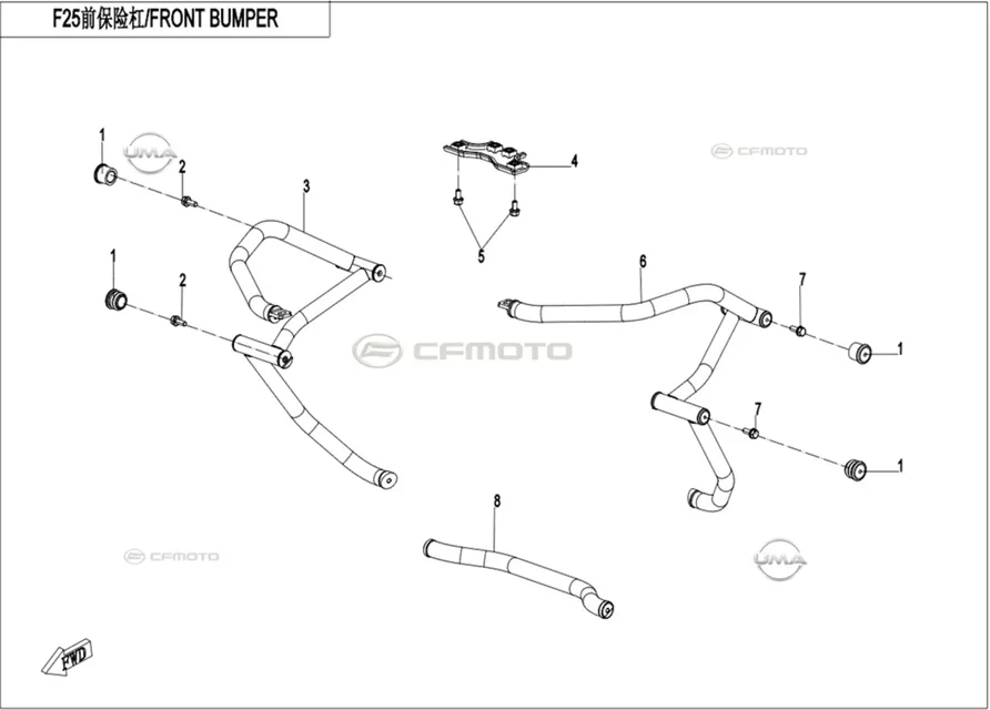 CFMOTO 800MT SPORT (CF800-5) E5 ON TAMPON ORTA