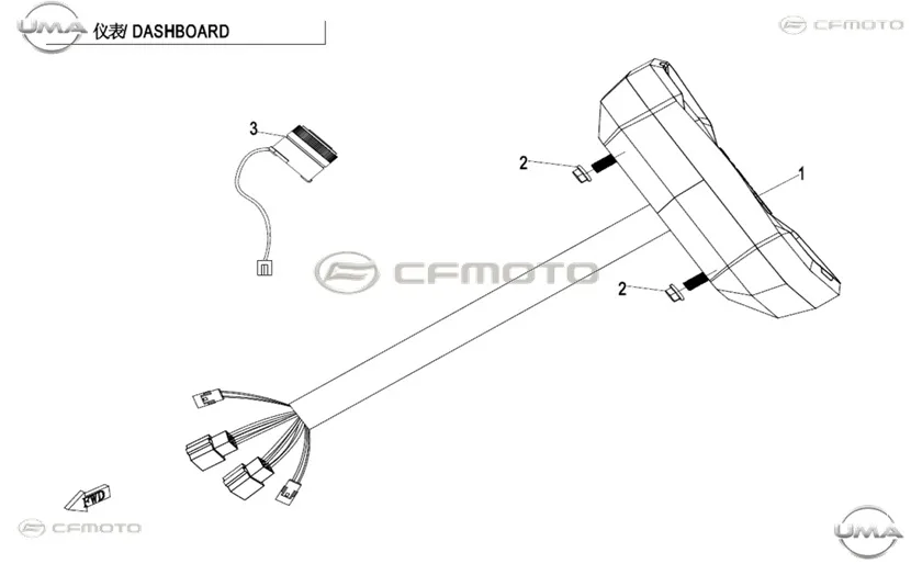 CFMOTO UFORCE 1000 (T1B) GOSTERGE PANELI KOMPLE