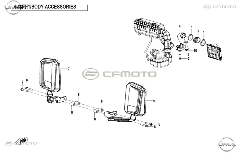 CFMOTO UFORCE 1000 (T1B) SOL AYNA