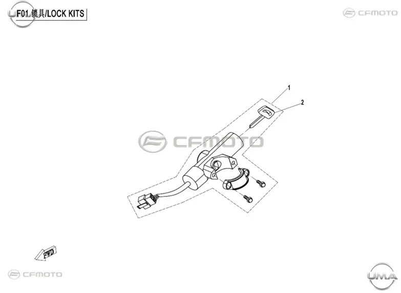 CFMOTO UFORCE 500 (T1B) KILIT SETI