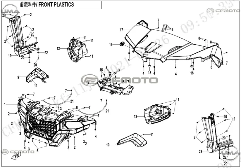 CFMOTO UFORCE 600 (CF600UTR) T1B_25 FAR TASI SAG