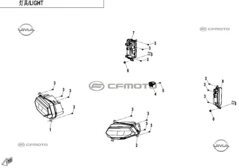 CFMOTO UFORCE 600 (T1B) FAR KOMPLE SAG