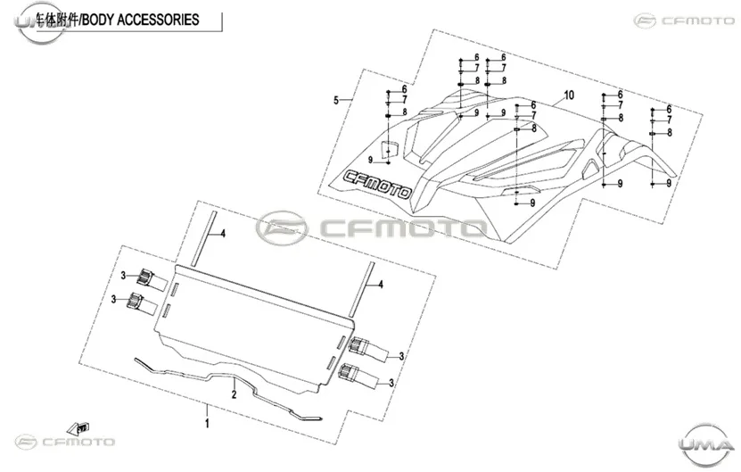 CFMOTO ZFORCE 1000 (T1B) TAVAN (SIYAH)