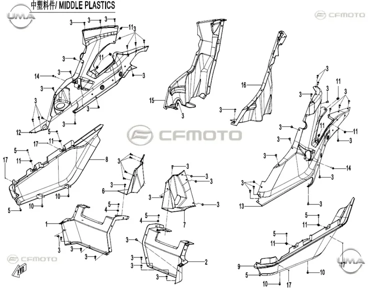 CFMOTO ZFORCE 1000 SPORT (T1B) UTR SOL KOLTUK KARENAJI