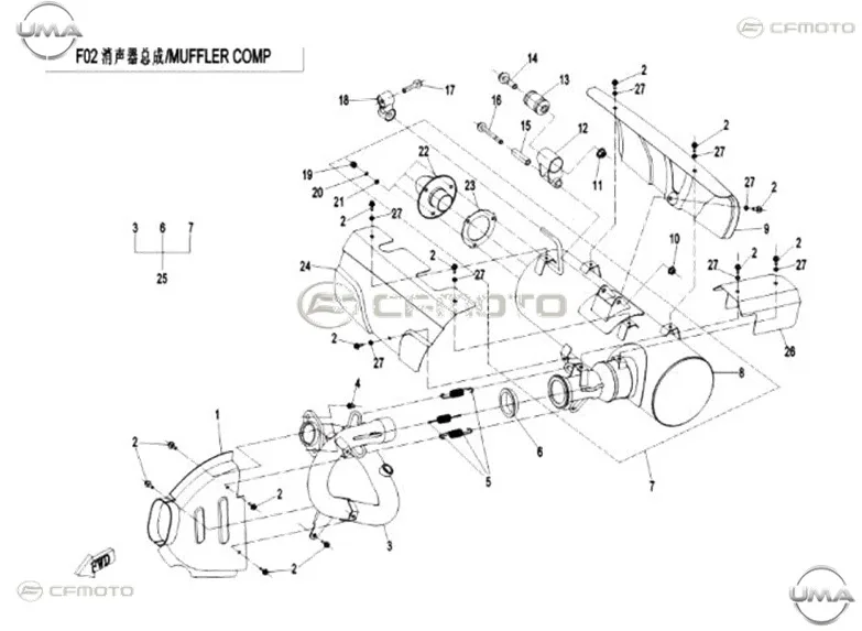 CFMOTO ZFORCE 500 (T1B) ARKA BAGAJ BAGLANTI BRAKETI