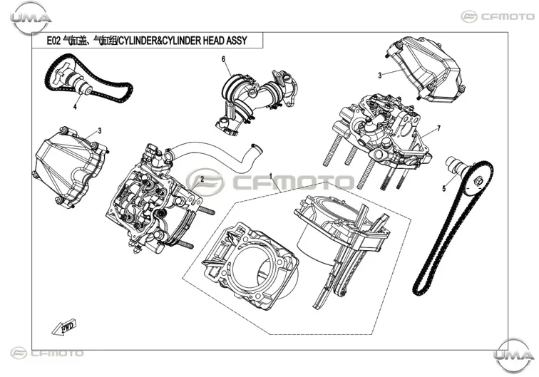 CFMOTO ZFORCE 800 EX EPS (T1B) SILINDIR KOMPLE