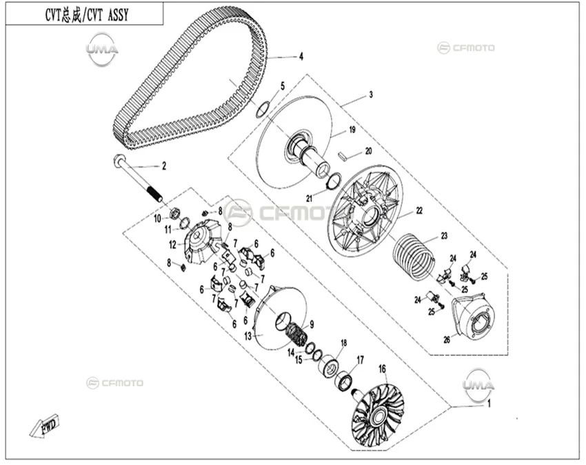 CFMOTO CF GOES TERROX 400L (CF400ATR-4L)(T3B) RONDELA ALTIGEN
