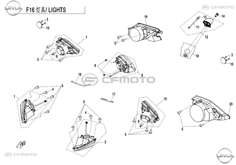 CFMOTO CF GOES TERROX 400L (CF400ATR-4L)(T3B) PLAKA LAMBASI BRAKETI