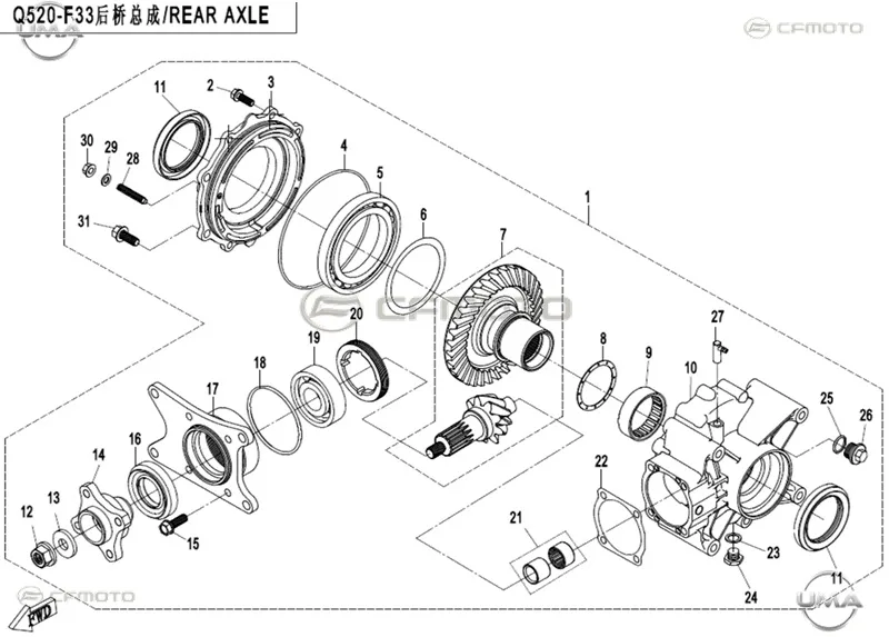 CFMOTO CF GOES TERROX 400L (CF400ATR-4L)(T3B) RULMAN TUTUCU