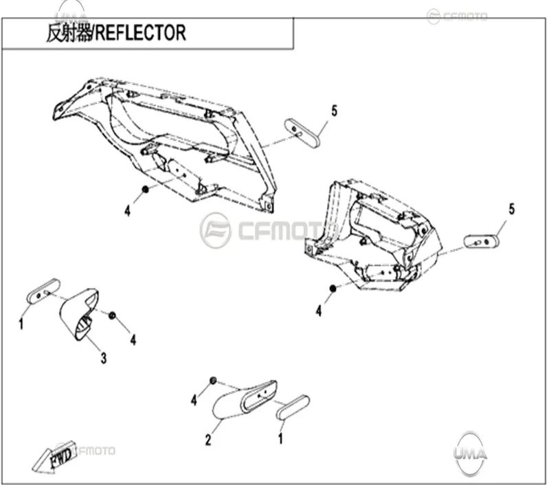 CFMOTO CF1000ATR (T3B) YAN REFLEKTOR
