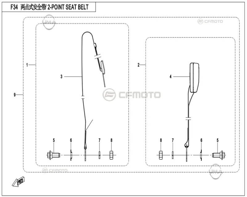 CFMOTO CF1000ATR (T3B) EMNIYET KEMERI KILIT TERTIBATI II
