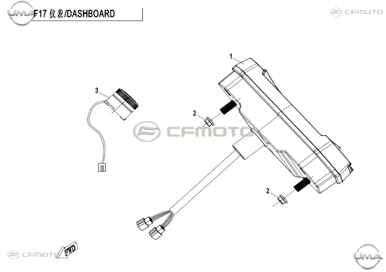 CFMOTO CF400ATR 2L (T3B) GOSTERGE PANELI KOMPLE