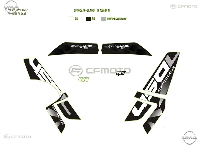 CFMOTO CF400ATR 2L (T3B) ETIKET SETI