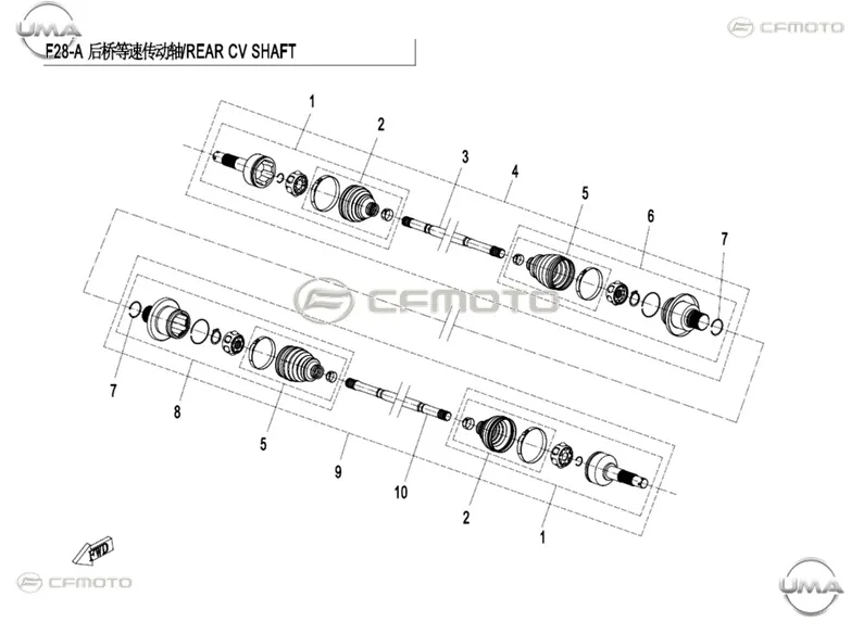 CFMOTO CF400ATR-L (T3) ARKA AKS KOMPLE SOL