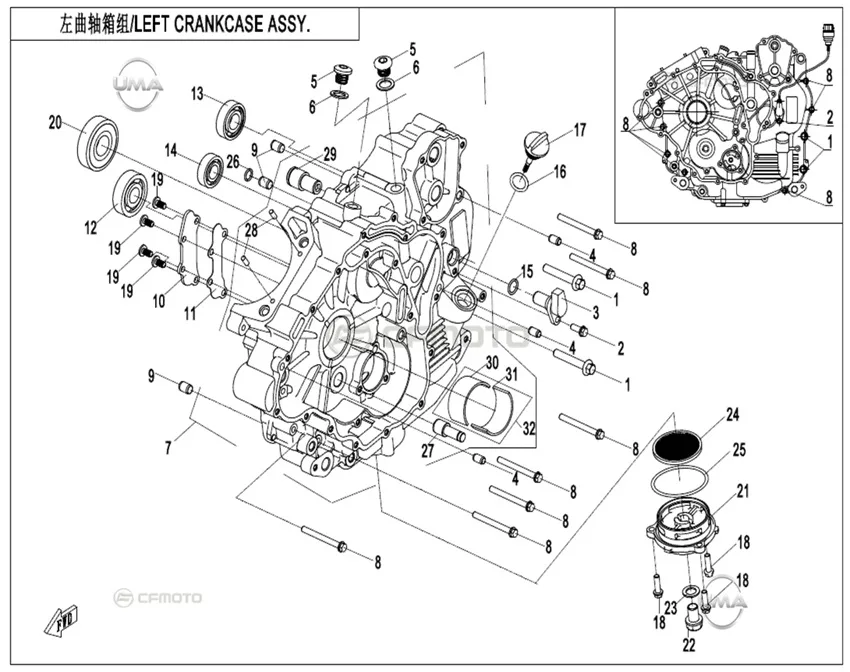 CFMOTO CF450ATR-3L (T3B) MOTOR KOMPLE