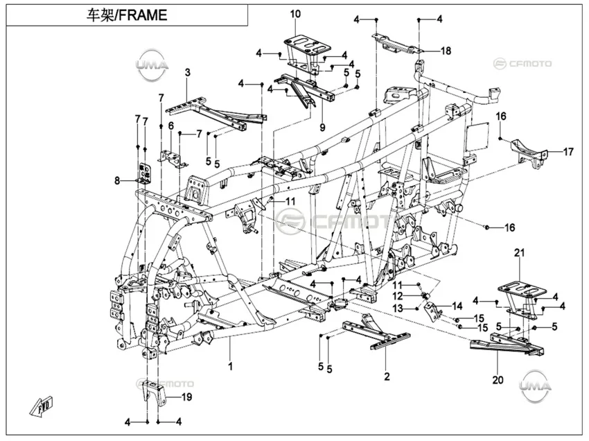 CFMOTO CF450ATR-3L (T3B) SASI (CF400ATR-3L CFORCE 450L)