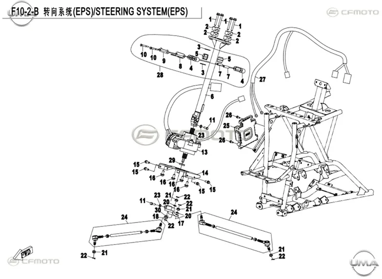 CFMOTO CF500ATR-3 (T3B) ELEKTRIK DIREKSIYON KONTROL UNITESI