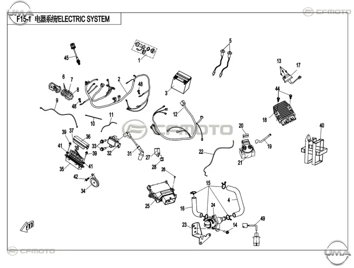 CFMOTO CF500ATR-3 (T3B) ENJEKSIYON SISTEMI KABLOSU