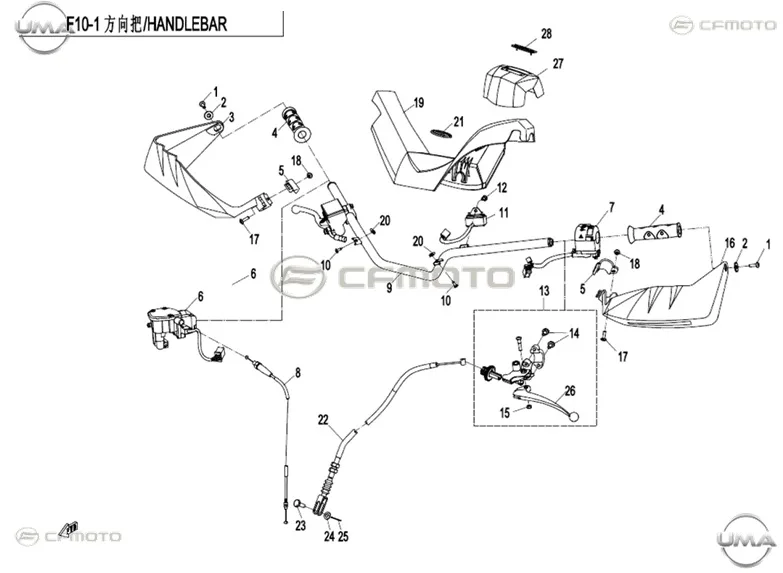 CFMOTO CF500ATR-A (T3) GAZ KOLU