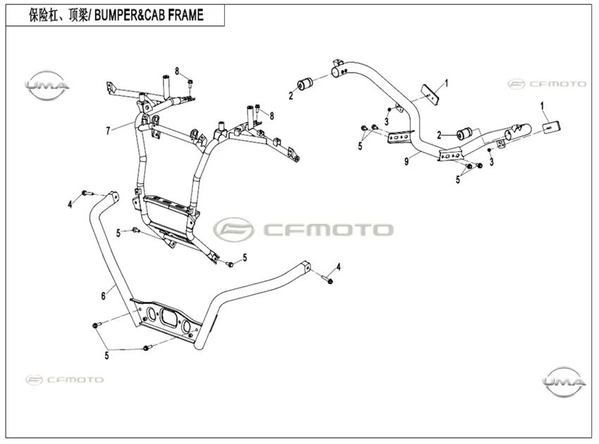 CFMOTO CF600ATR-2LC (T3B) ON PANJUR BAGLANTI BRAKETI