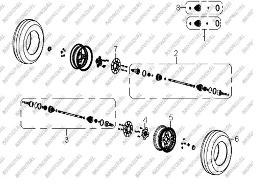 CFMOTO ZFORCE 550 UTV DIS LASTIK (25X8-12) (TUBELESS)