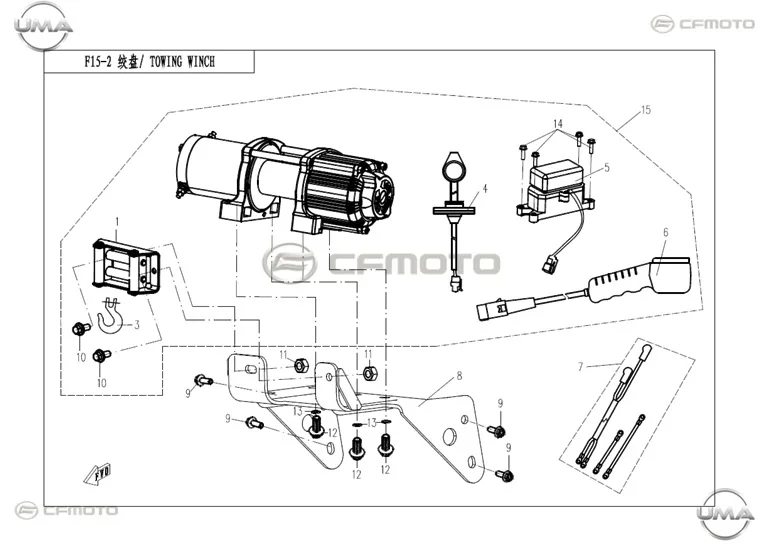 CFMOTO ZFORCE 550 UTV VINC MOTORU BAGLANTI BRAKETI