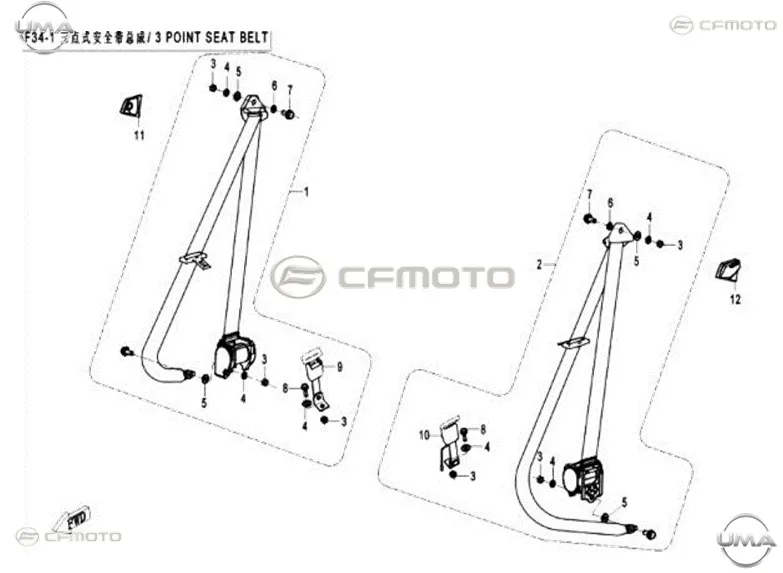 CFMOTO ZFORCE 550 UTV ON AKS RULMAN VE KORUK TAKIMI SAG