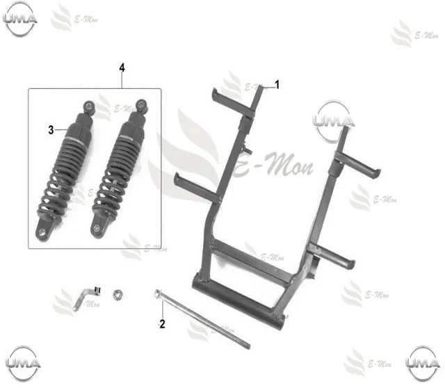 E-MON MIRACLE 3.0 ARKA AMORTISOR (SIYAH)
