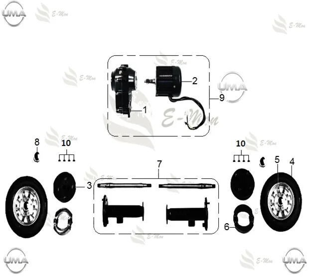 E-MON TT 3000 MOTOR (72V-2000W)