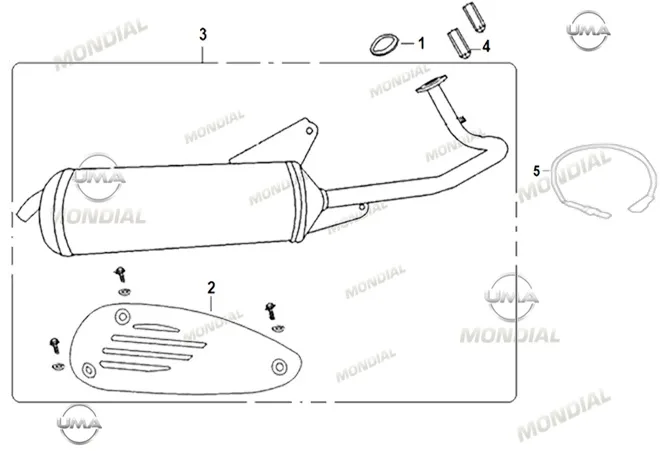 MONDIAL VIRAGO 50 EGZOZ KOMPLE (SIYAH)