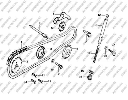 MONDIAL 110 HECTOR SPORT (Off Road) EKSANTRIK YAG POMPA DISLISI
